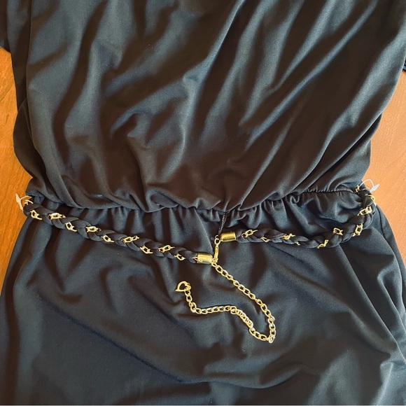 THALIA SODI Size S Black Cold Shoulder Embellished Mini Dress - Picture 6 of 12